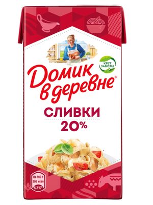 Сливки Домик в Деревне стер. 20% 480г