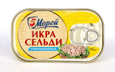 Икра трески 5 Морей атлантической пробойная, 120г
