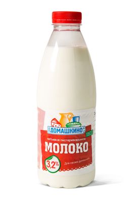 Молоко Село Домашкино пастеризованное 3,2% 0,9 л ПЭТ