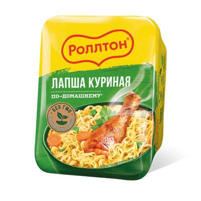 Лапша Роллтон куриная по-домашнему лоток 90г (24)