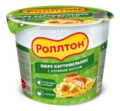 Пюре картофельное Роллтон с куриным вкусом 40г (24)