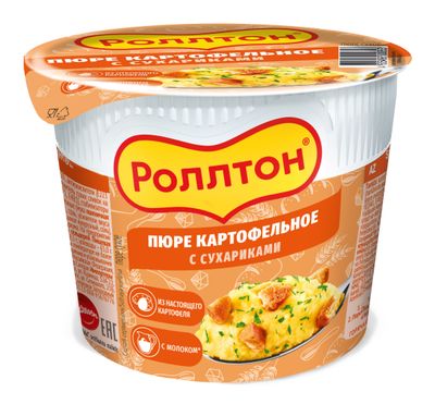 Пюре картофельное Роллтон с сухариками 40г