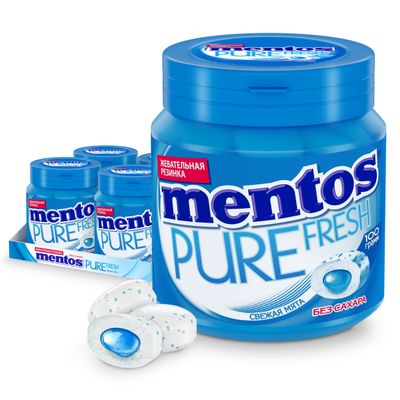 Жевательная резинка Mentos Pure Fresh Свежая мята, 100г