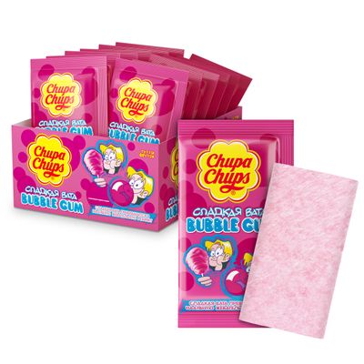 Жевательная резинка Chupa Chups Bubble Gum Сладкая вата Тутти Фрутти, 11г, 12шт