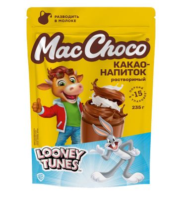Какао-напиток MacChoco раствор. Смешарики Сквозь Вселенные д/пак 235г*12