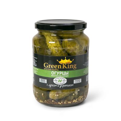 Огурцы маринованные Green King 6-9 см 720 мл