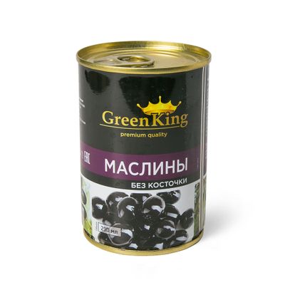 Маслины без косточки Green King Испания 290мл 12шт сухой вес 90г