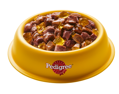 Влажный корм Pedigree для взрослых собак всех пород, с телятиной и печенью в желе, 85г