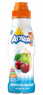 Вода с соком Агуша Яблоко-вишня, ПЭТ, 300мл