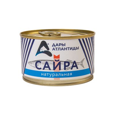 Сайра Дары Атлантиды натуральная 240г ж/б с/к