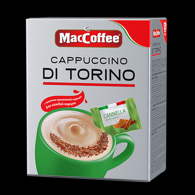 Коф.напиток MacCoffee Капучино ди Торино с корицей раствор, карт/уп 25,5г*5шт*20