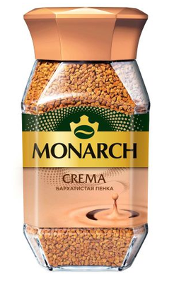 Кофе Monarch Crema натуральный растворимый сублимированный 95г