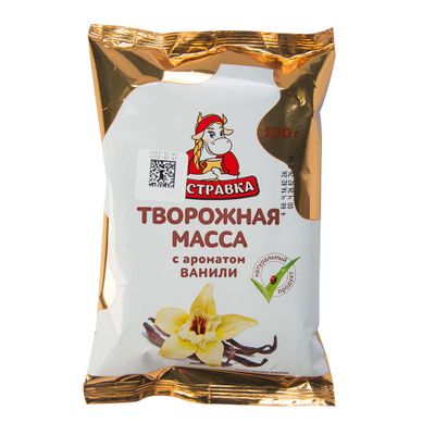 Масса Творожная с ванилью Пестравка 18% флоу-пак 200г (6 шт.)