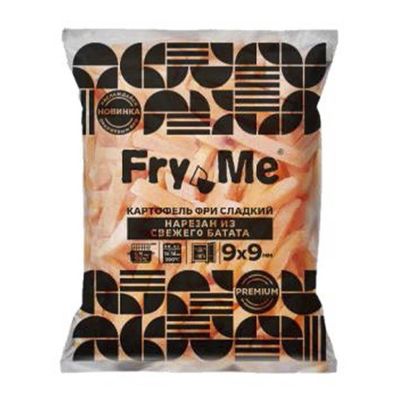 Картофель фри WEFRY PREMIUM BAT9 сладкий из батата 9х9 мм пакет 2,5 кг