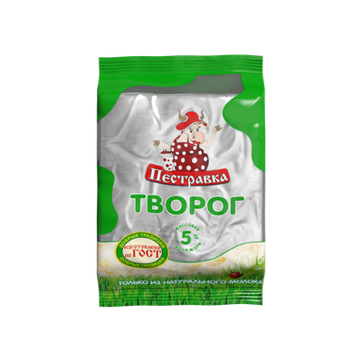 Творог Пестравка 5% 180г флоу-пак