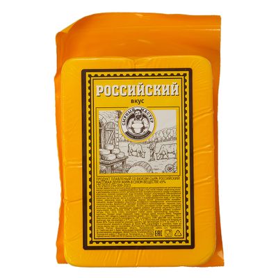 Продукт плавленый со вкусом сыра Российский, брусок 800г