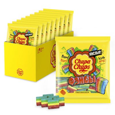 Мармелад Chupa Chups кислые фансы с фруктовым вкусом 150г