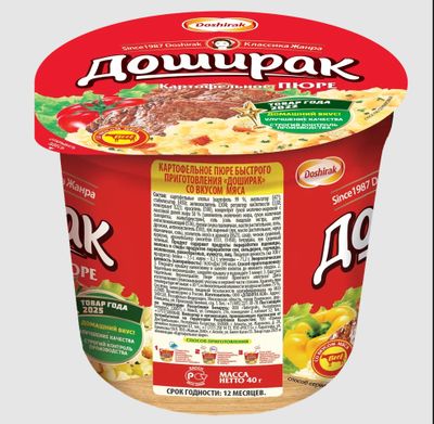 Пюре картофельное Доширак со вкусом мяса 40г*24