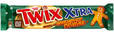 Печенье Твикс Xtra 82 г с карамелью со вкусом Имбирное печенье 6х24