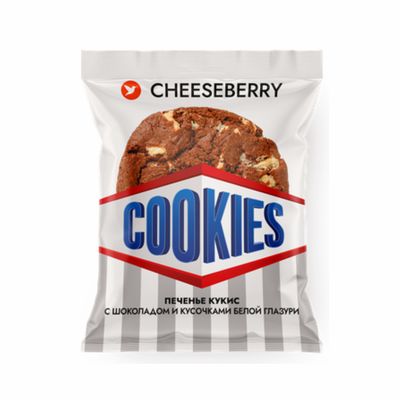 Печенье "Кукис с шоколадом и кусочками белой глазури" 70 г (1шт.) Retail