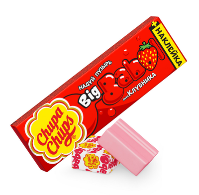 Жевательная резинка Chupa Chups Big Babol Клубника, 21г