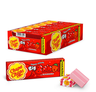 Жевательная резинка Chupa Chups Big Babol Клубника, 21г
