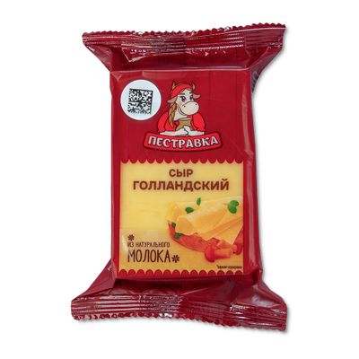 Сыр Пестравка Голландский 45% фасованный флоу-пак 200 г