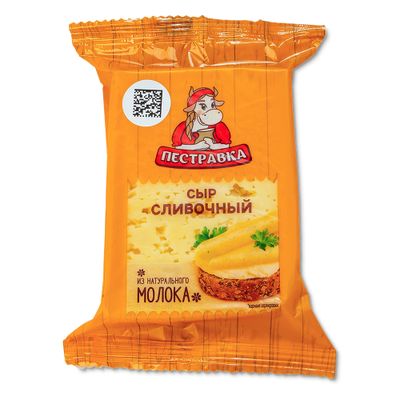 Сыр Пестравка Сливочный 50% фасованный флоу-пак 200г