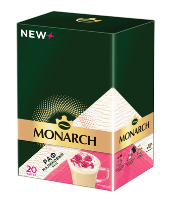 Напиток кофейный Monarch Раф со вкусом малины 10бл*20шт*15г