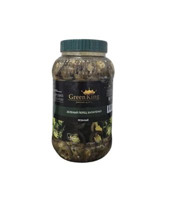 Зеленый перец ХАЛАПЕНЬО резаный ,ТМ Green King, ж/бPET, Египет