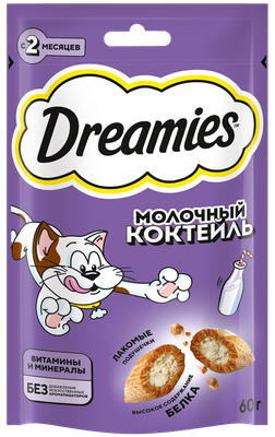 Лакомство для кош Dreamies с добавлением молока 8*60г