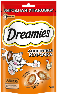 Лакомство для кош Dreamies с добавлением курицы 12*140г