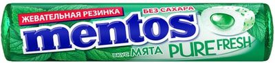 Жевательная резинка Mentos Pure Fresh Нежная мята 15,5г