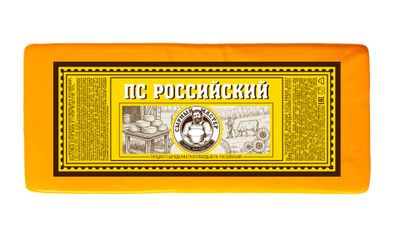 Продукт сыроделия Сырный мастер полутвердый Российский, мдж 50%, брус 2,5кг