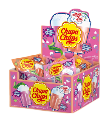 Карамель Chupa Chups Молочный чай, 15г, 45шт