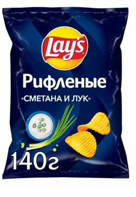 Чипсы Lays картоф. сметана и лук 140г