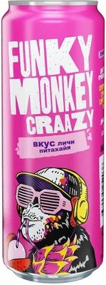 Газированный напиток Funky Monkey Crazy Личи-Питахайя 450мл