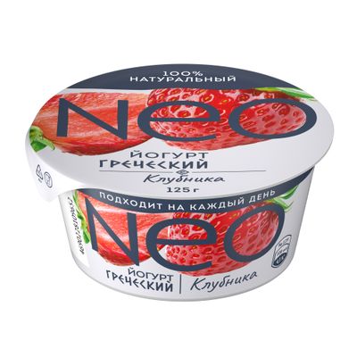 Йогурт Neo греческий Клубника 1,7% 125г 