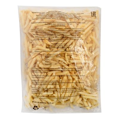 Картофель фри 9х9мм Триумф TR46 2,5кг (5шт/кор)