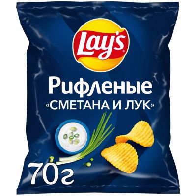 Чипсы Lays со вкусом сметаны и лука 70г