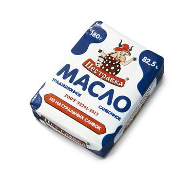 Масло Пестравка Традиционное сливочное 82,5% Фольга 180 г
