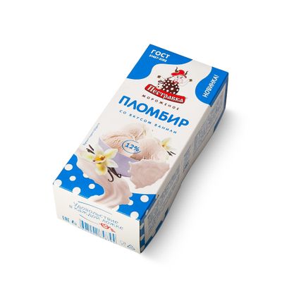 Мороженое ПЕСТРАВКА брикет ваниль 12*240г (К11)