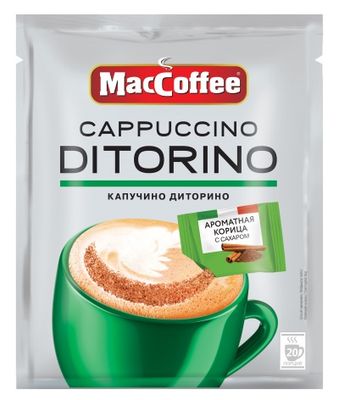 Коф.напиток MacCoffee Капучино ди Торино с корицей раствор, карт/уп 25,5г*5шт*20