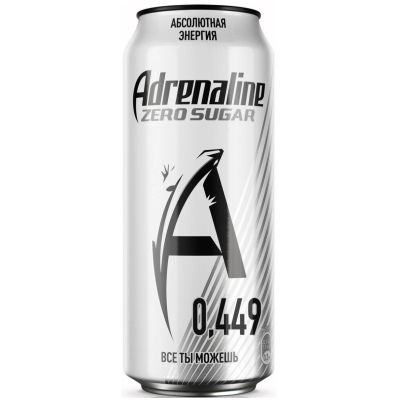 Энергетический напиток ADRENAL RUSH ZERO SUGAR б/ал.ж/б 12*0,449 л