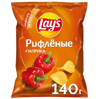 Чипсы Lay's рифленые паприка 140г