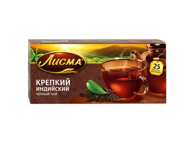 Чай Лисма Крепкий черный 2г×25п