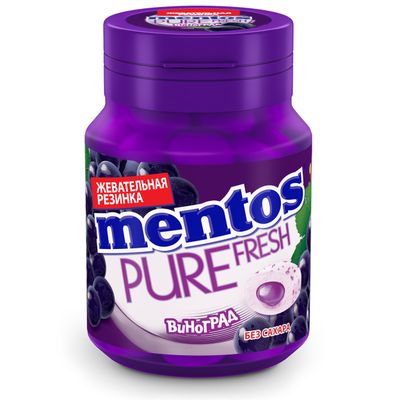 Жевательная резинка Mentos Pure Fresh Виноград, 54г