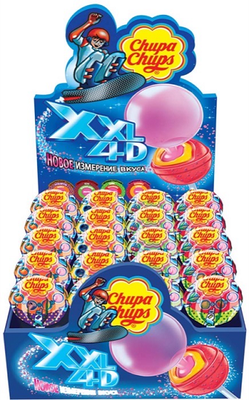 Карамель Chupa Chups XXL Плейлист вкусов, 29г, банка 60шт