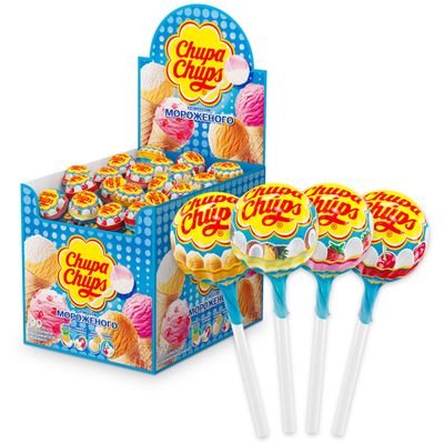 Карамель Chupa Chups Со вкусом мороженого, 12г, 100шт