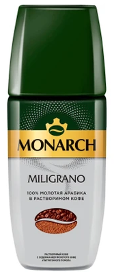 Кофе Monarch Miligrano растворимый с добавлением молотого 90г
